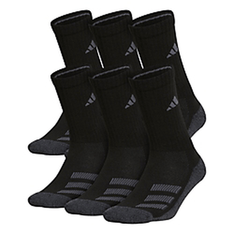 adidas Youth Cushioned Angle Stripe 6-Pack Crew Socks adidas