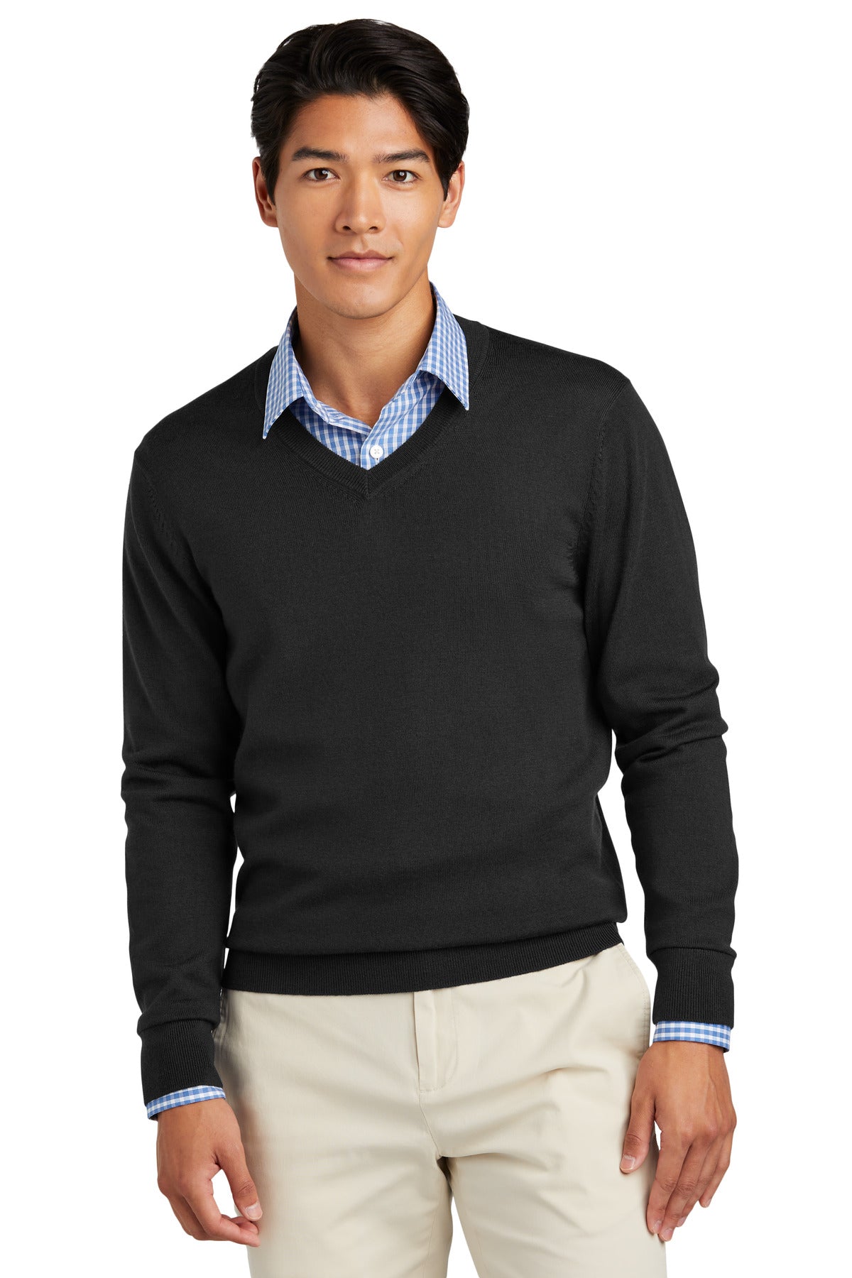 Brooks Brothers Washable Merino V-Neck Sweater. BB18410 Brooks Brothers