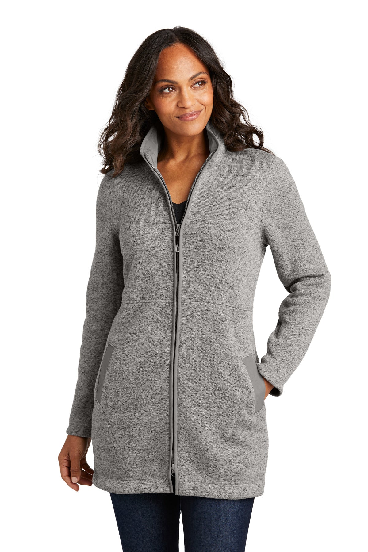 Port Authority® Ladies Arc Sweater Fleece Long Jacket Port Authority