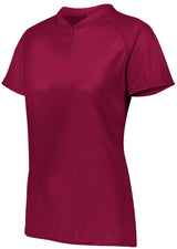 Augusta Ladies Attain Wicking Two-Button Softball Jersey