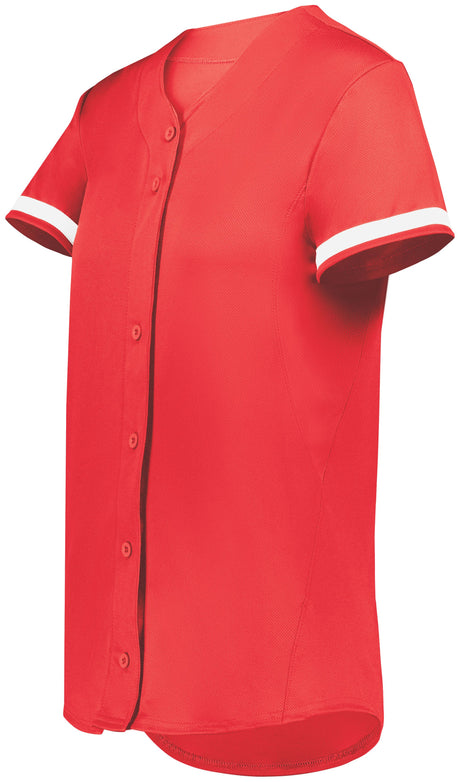 Augusta Ladies Cutter+ Full Button Softball Jersey Augusta