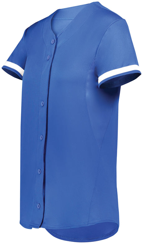 Augusta Ladies Cutter+ Full Button Softball Jersey Augusta