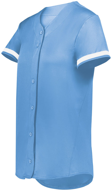 Augusta Ladies Cutter+ Full Button Softball Jersey Augusta