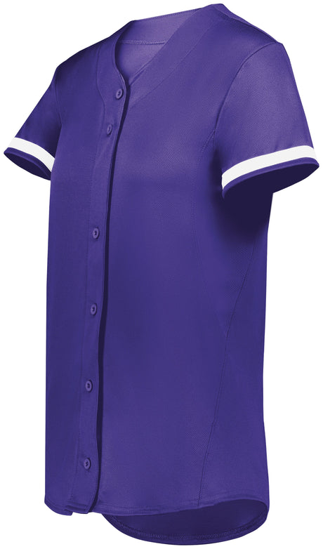 Augusta Ladies Cutter+ Full Button Softball Jersey Augusta