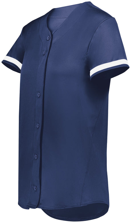Augusta Ladies Cutter+ Full Button Softball Jersey Augusta