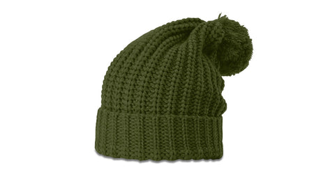 Richardson Chunk Cable Beanie with Cuff & Pom Richardson