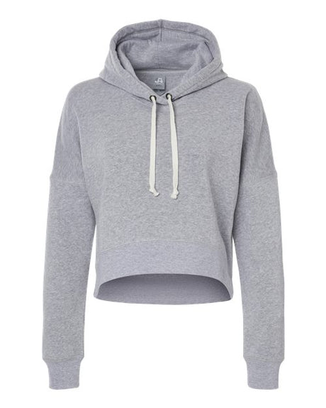 J. America Women's Crop Hooded Sweatshirt J. America