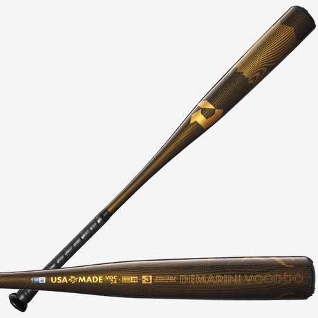 2024 Demarini Voodoo Gold -3 BBCOR Baseball Bat DeMarini
