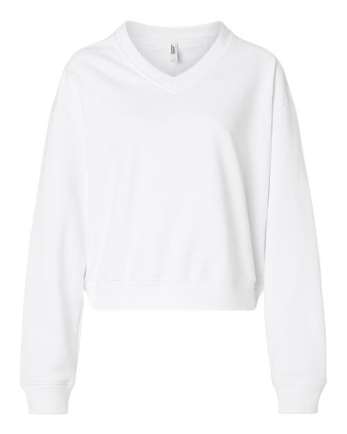 American Apparel Women's French Terry V-Neck Sweatshirt-1