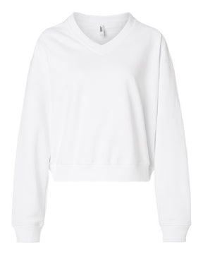 American Apparel Women's French Terry V-Neck Sweatshirt-1