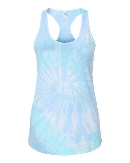 Colortone Women's Tie-Dyed Racerback Tank Top Colortone