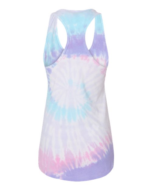 Colortone Women's Tie-Dyed Racerback Tank Top Colortone