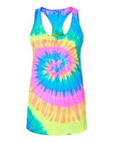 Colortone Women's Tie-Dyed Racerback Tank Top Colortone