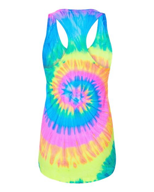 Colortone Women's Tie-Dyed Racerback Tank Top Colortone
