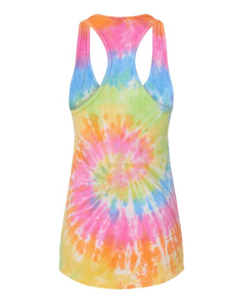 Colortone Women's Tie-Dyed Racerback Tank Top Colortone