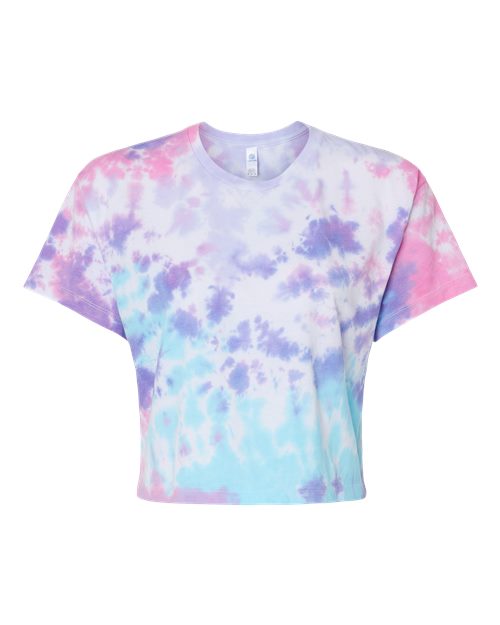 Colortone Women's Tie-Dyed Crop T-Shirt Colortone