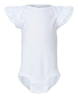 Rabbit Skins Infant Flutter Sleeve Baby Rib Bodysuit