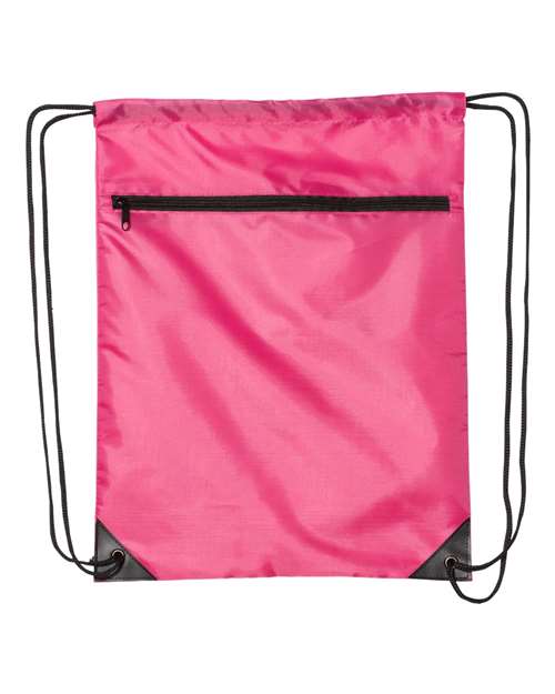 Liberty Bags Zippered Drawstring Backpack Liberty Bags