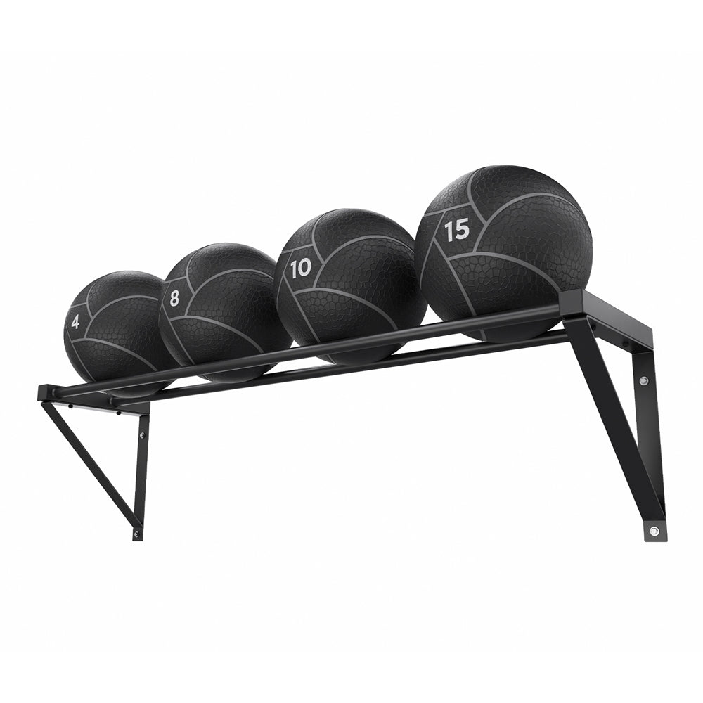 Power Systems Wall-Mounted Med Ball Rack Exercise & Wellness Strength Medicine Balls
