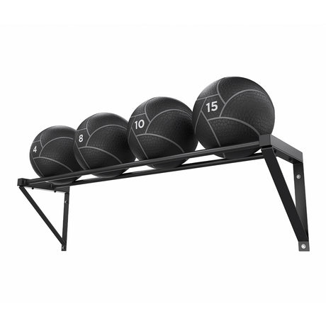 Power Systems Wall-Mounted Med Ball Rack Exercise & Wellness Strength Medicine Balls
