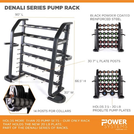 Power Systems Denali Series Cardio Pump Rack Exercise & Wellness Strength Strength Equipment