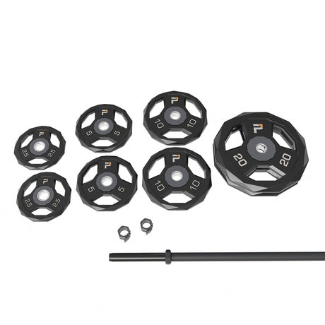Power Systems ProElite Pump Set Gray - with Lock-Jaw Collars Exercise & Wellness Strength Bars & Plates