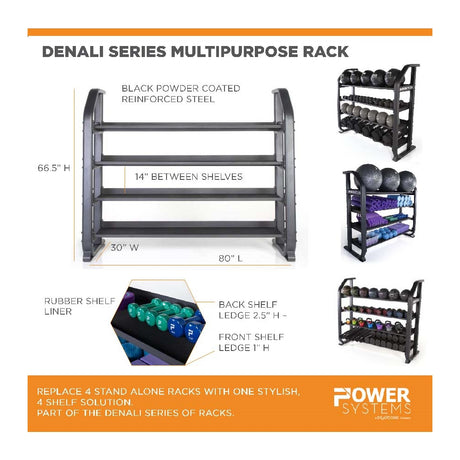Power Systems Denali Series Multipurpose Rack Exercise & Wellness Strength Strength Equipment