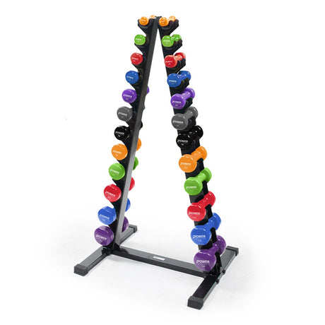 Power Systems Neoprene/Vinyl Vertical Dumbbell Rack Only Exercise & Wellness Strength Dumbbells