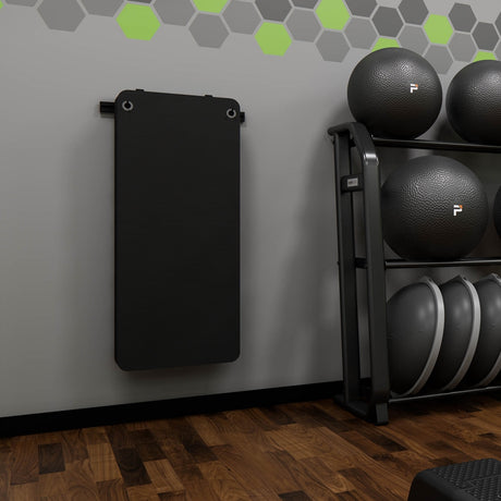 Power Systems Adjustable Wall Rack for Mats Exercise & Wellness Studio Fitness Exercise Mats