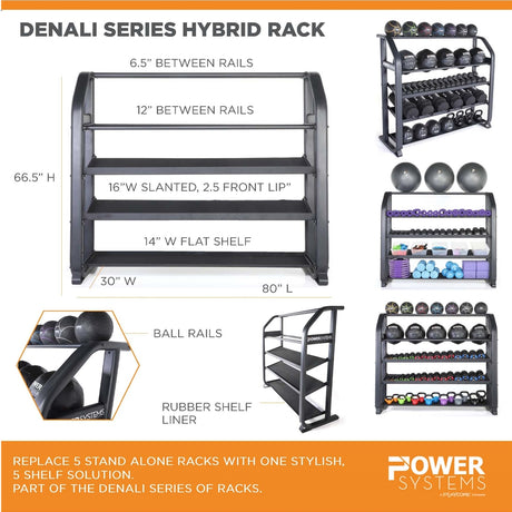 Power Systems Denali Series Hybrid Rack Exercise & Wellness Strength Strength Equipment