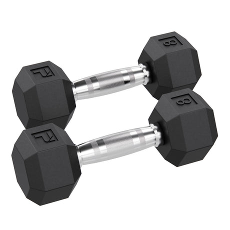 Power Systems Rubber Hex Dumbbell Pairs Exercise & Wellness Strength Dumbbells