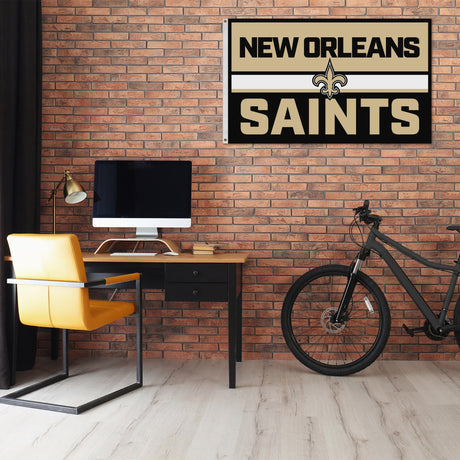 Rico Industries NFL  New Orleans Saints Bold 3' x 5' Banner Flag-1