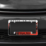 Rico Industries NCAA Texas Tech Red Raiders 12" x 6" Chrome License Plate Frame-1