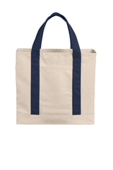 Port Authority Cotton Canvas Two-Tone Tote Bag Port Authority