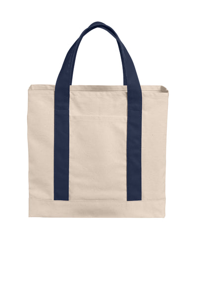 Port Authority Cotton Canvas Two-Tone Tote Bag