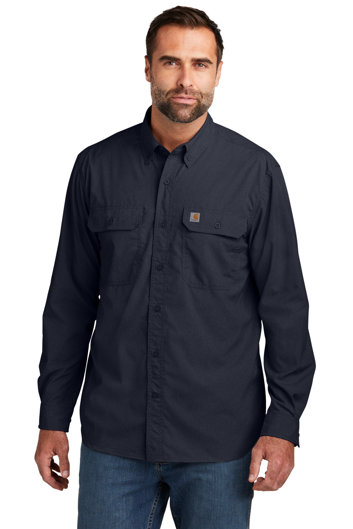 Carhartt Men's Force   Solid Long Sleeve Shirt CT105291
