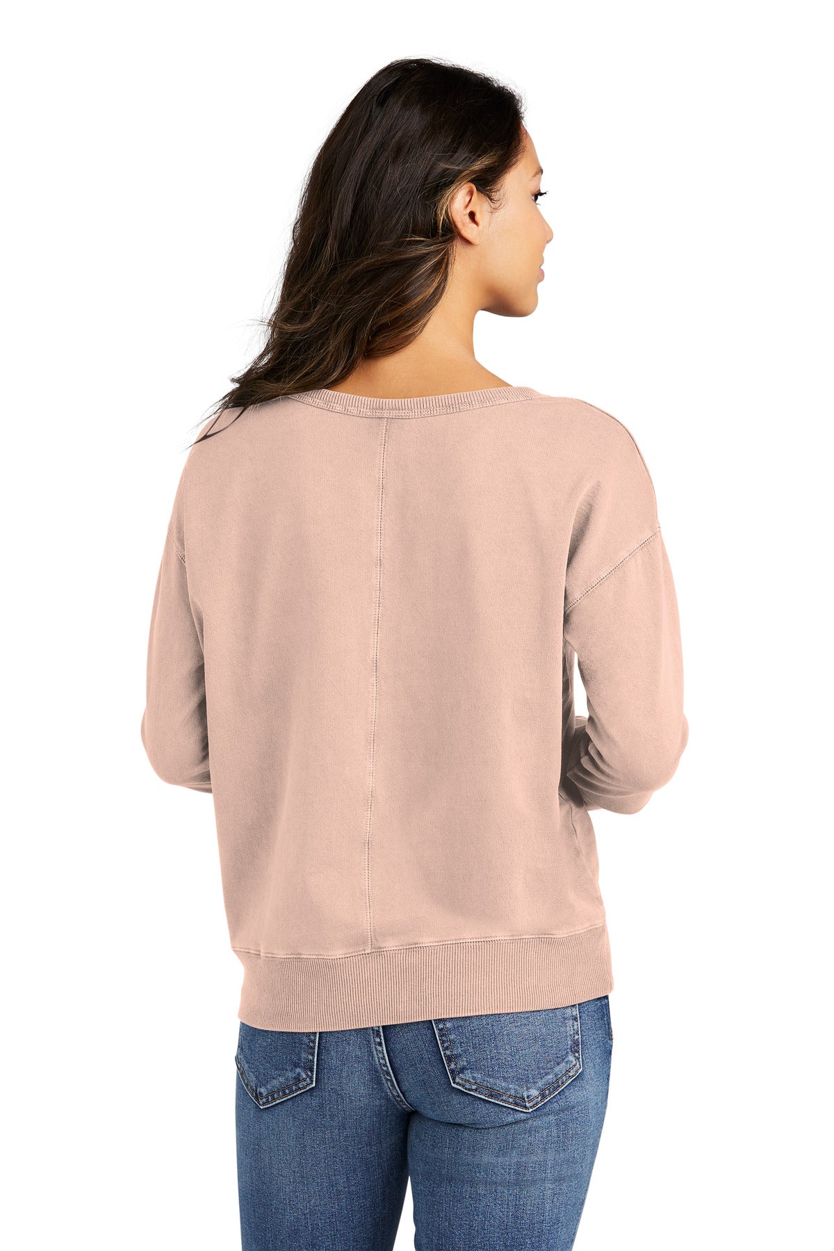 Port & Company Ladies Beach Wash Garment-Dyed V-Neck Sweatshirt