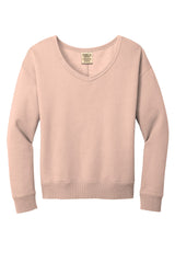 Port & Company Ladies Beach Wash Garment-Dyed V-Neck Sweatshirt
