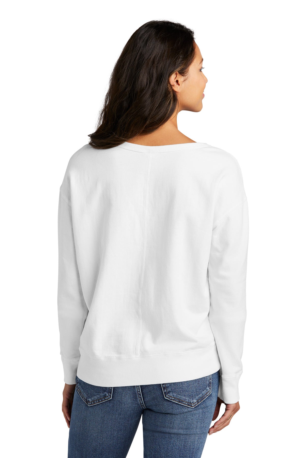 Port & Company Ladies Beach Wash Garment-Dyed V-Neck Sweatshirt