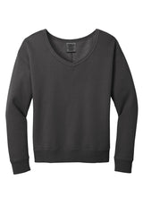 Port & Company Ladies Beach Wash Garment-Dyed V-Neck Sweatshirt