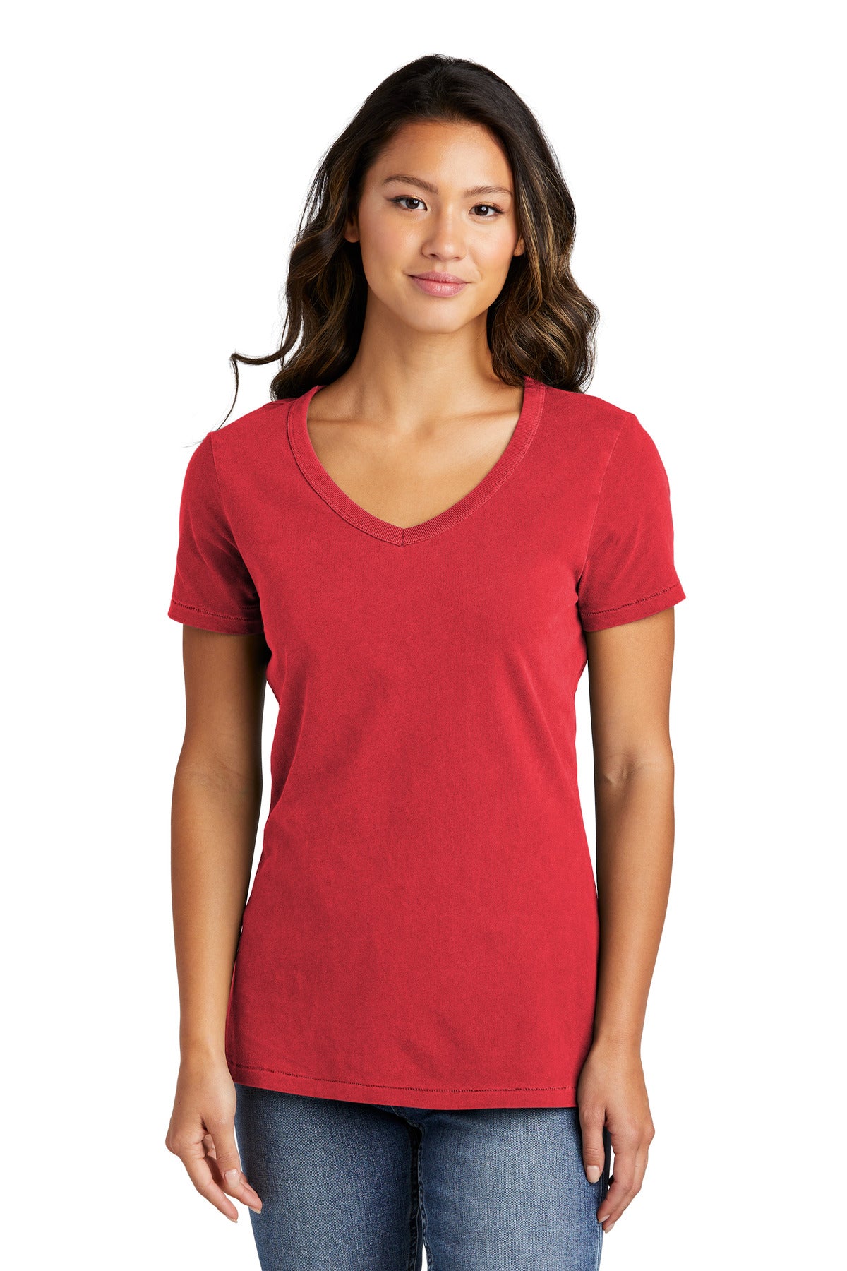 Port & Company Ladies Beach Wash Garment-Dyed V-Neck Tee