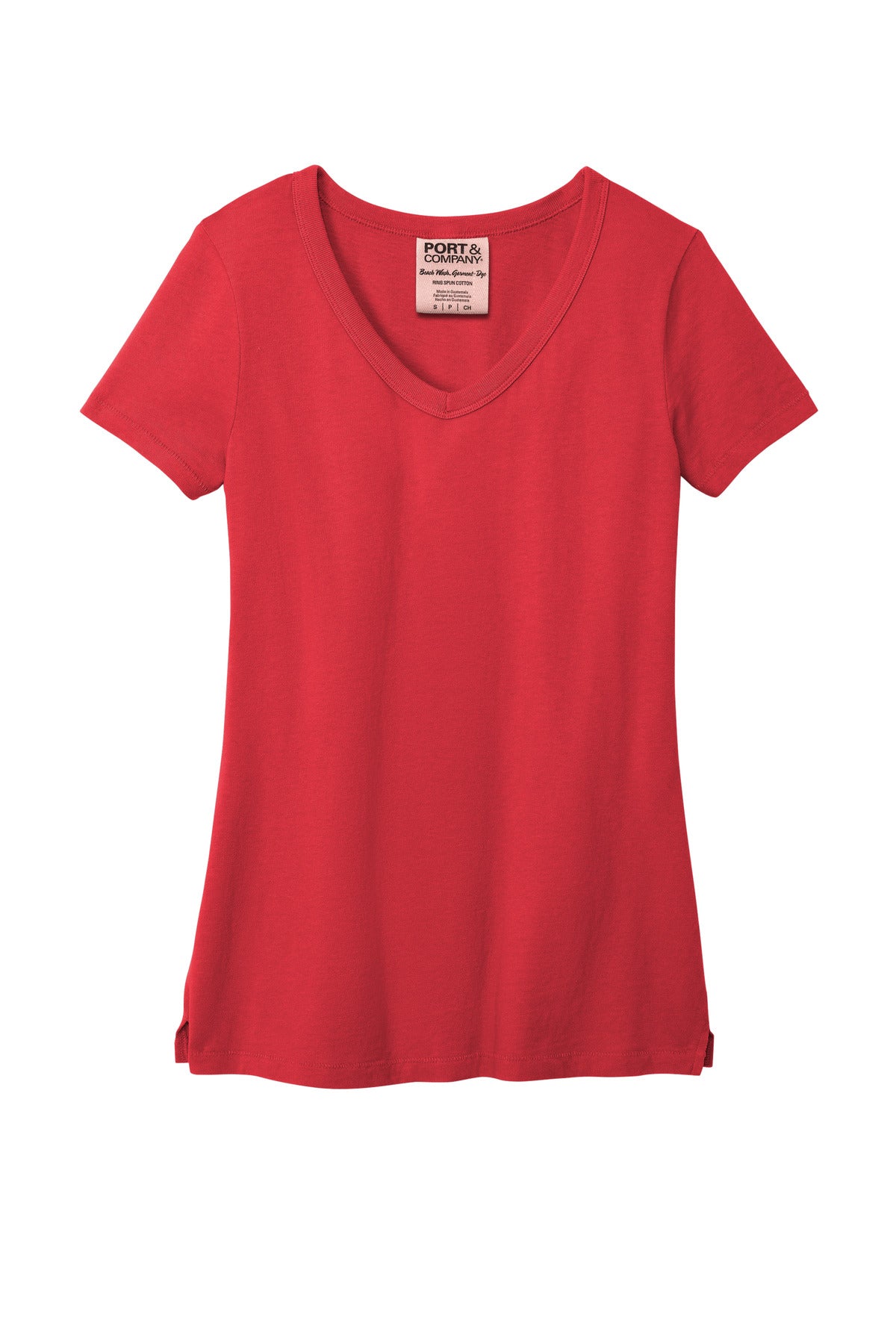 Port & Company Ladies Beach Wash Garment-Dyed V-Neck Tee