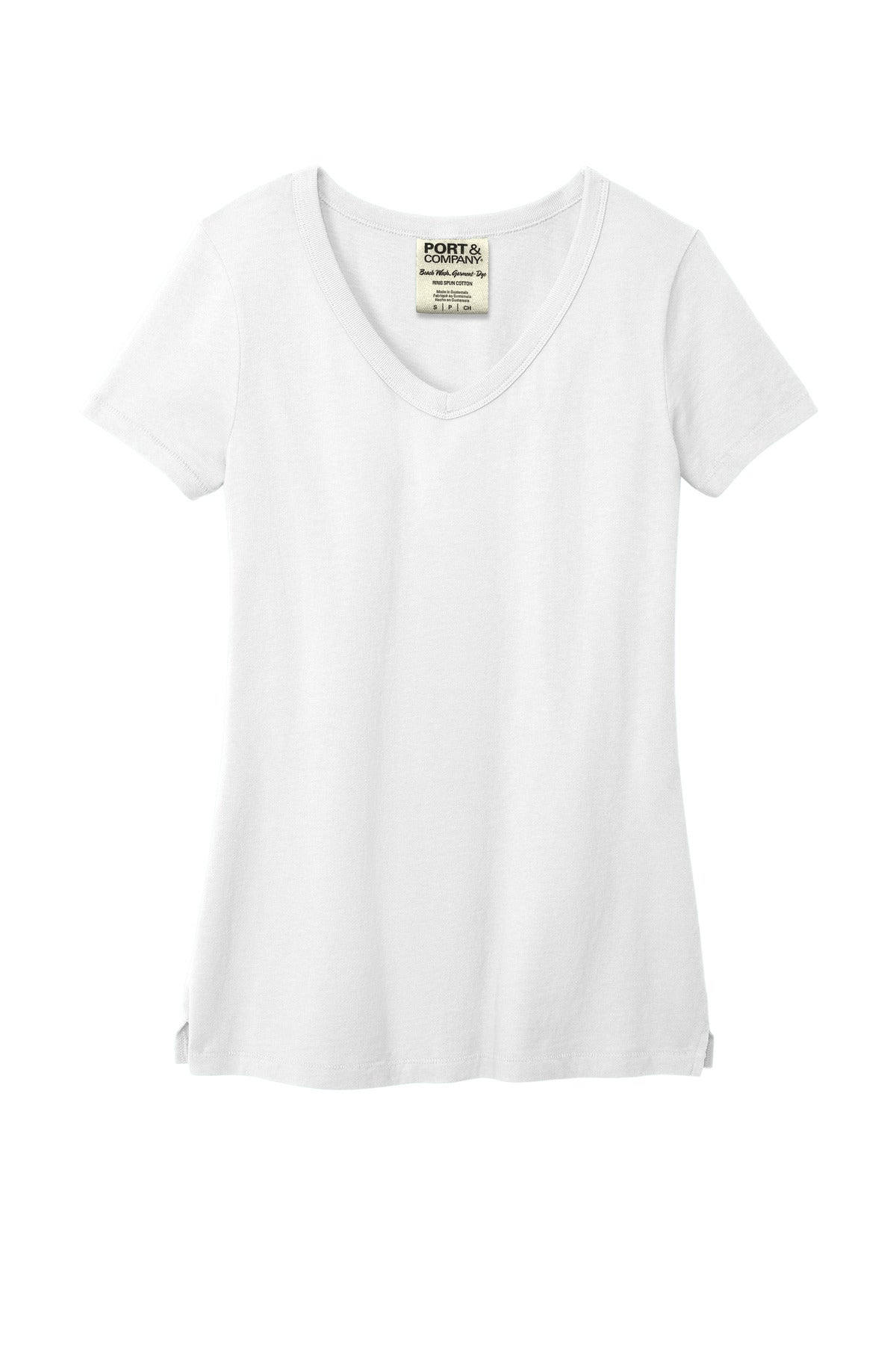 Port & Company Ladies Beach Wash Garment-Dyed V-Neck Tee