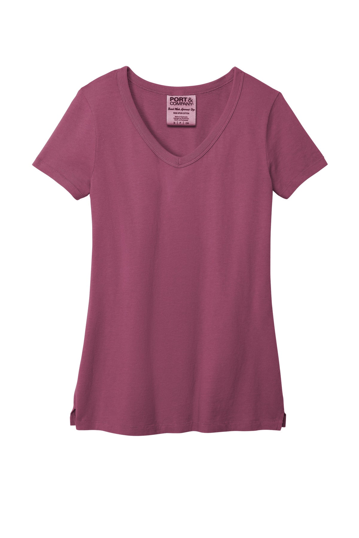 Port & Company Ladies Beach Wash Garment-Dyed V-Neck Tee