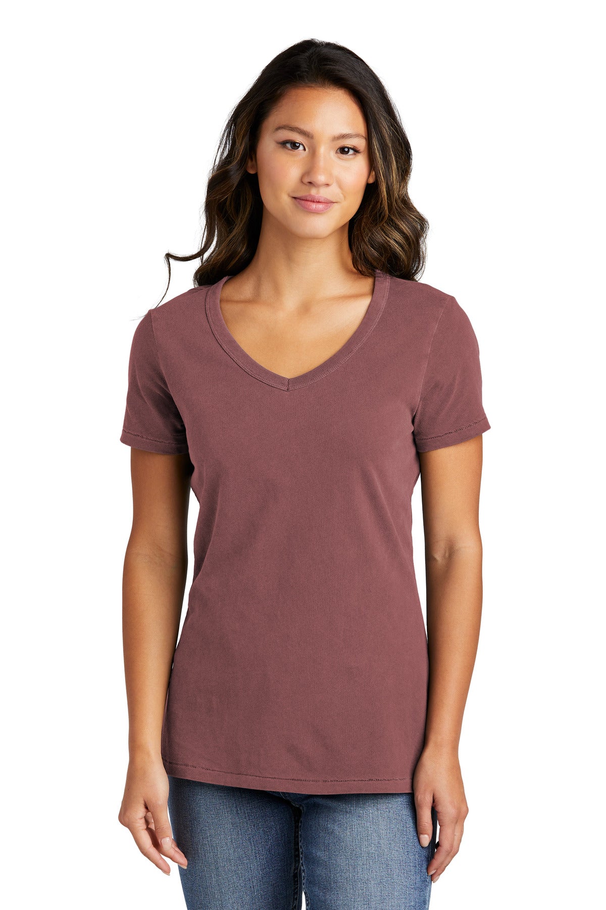 Port & Company Ladies Beach Wash Garment-Dyed V-Neck Tee