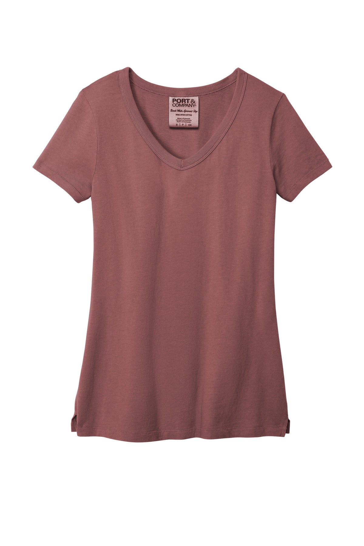 Port & Company Ladies Beach Wash Garment-Dyed V-Neck Tee
