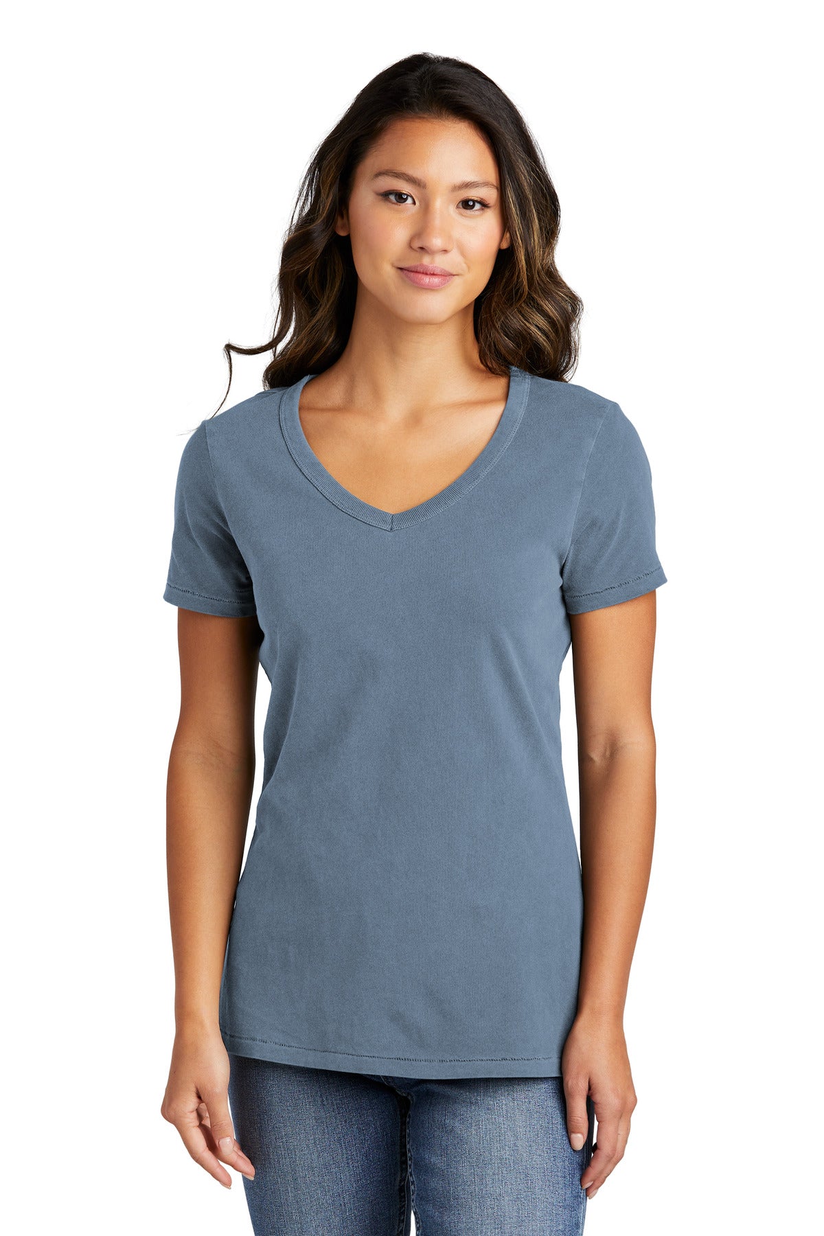 Port & Company Ladies Beach Wash Garment-Dyed V-Neck Tee