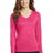 Sport-Tek Women's   Long Sleeve Heather Contender   V-Neck Tee