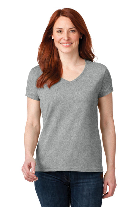 Anvil Women's   100% Combed Ring Spun Cotton V-Neck T-Shirt