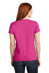 Anvil Women's   100% Combed Ring Spun Cotton V-Neck T-Shirt-2